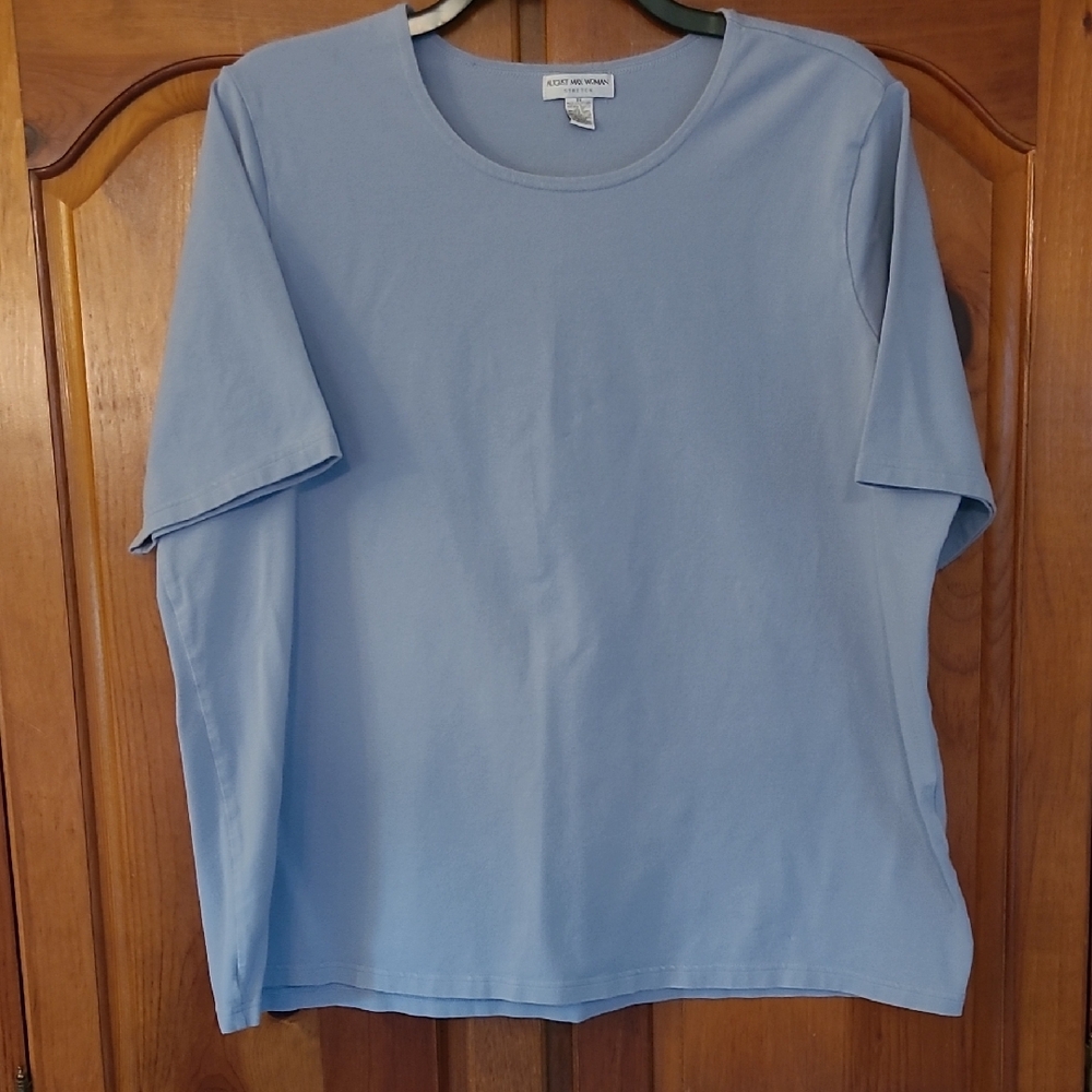 August Max Woman Stretch Top in Light Gray